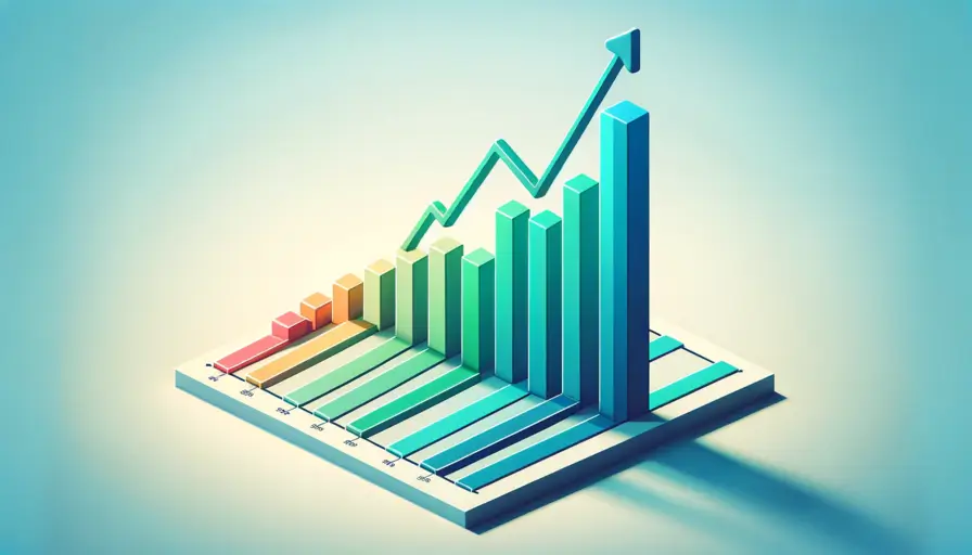 Un graphique de progression avec une tendance à la hausse.